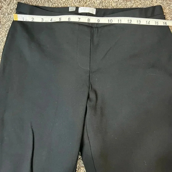 Carlisle Black Stretch Pull on Ankle Pants. Office|Casual - Picture 9 of 11